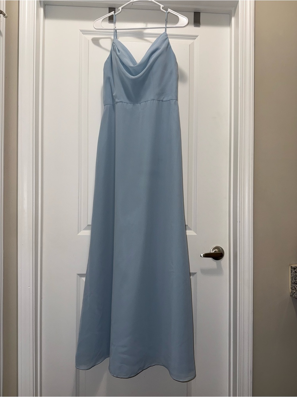 (NADIA) Revelry Light Blue Cowl Neck Dress